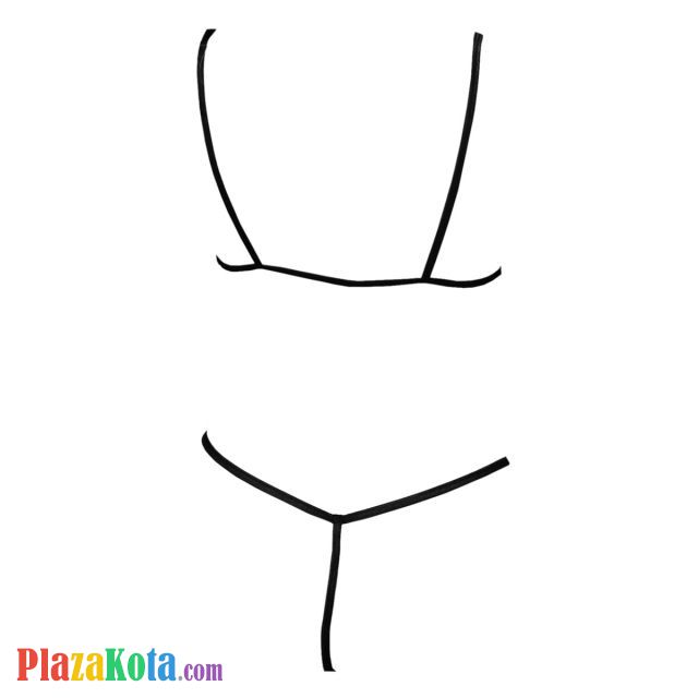 B144 - Pakaian Dalam Wanita Bra Set Bralette Seksi Open Cup Hitam Crotchless Penutup Mata Tali Ikat Tangan - Photo 2