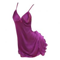 L0622 - Baju Tidur Dinas Malam Wanita Lingerie Babydoll Mini Dress Seksi Ungu