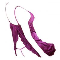 L0622 - Baju Tidur Dinas Malam Wanita Lingerie Babydoll Mini Dress Seksi Ungu - 2