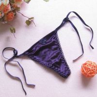 GS023 - Celana Dalam Wanita G-String Seksi Ungu Tali Karet Ikat Samping