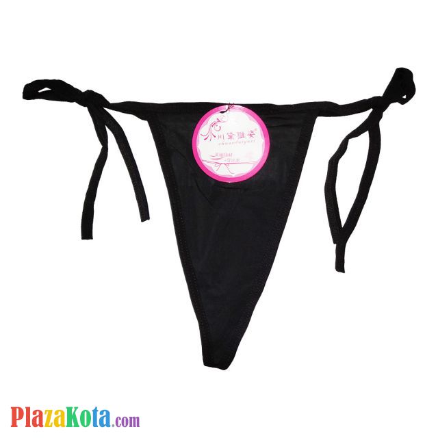 GS045 - Celana Dalam Wanita G-String Seksi Hitam Ikat Samping - Photo 1