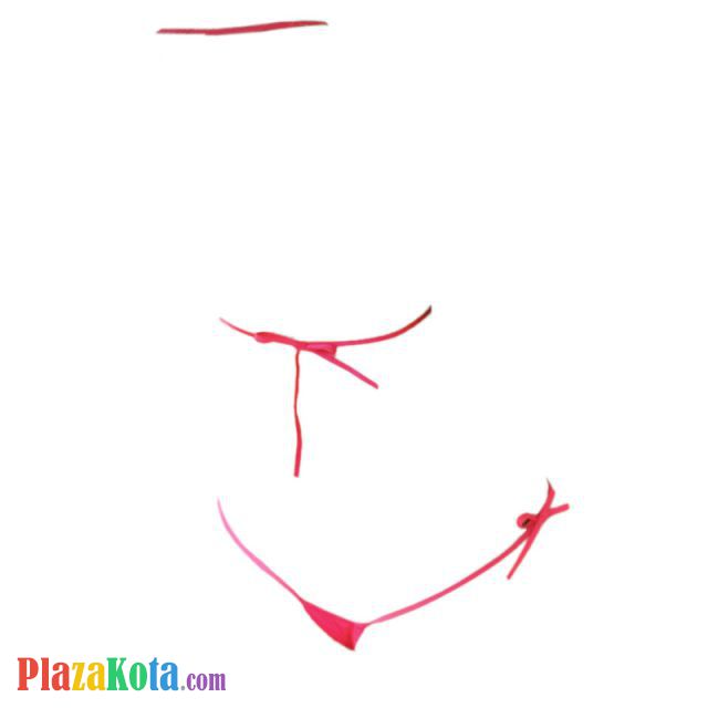 B152 - Pakaian Dalam Wanita Bra Set Bralette Seksi Halter Magenta Ikat Samping - Photo 2