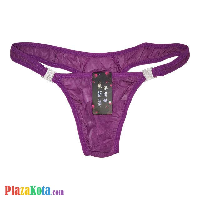 GP002 - Celana Dalam Pria G-String Seksi Ungu Transparan - Photo 1 GP002 - Celana Dalam Pria G-String Seksi Ungu Transparan - Photo 1