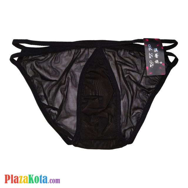 GP007 - Celana Dalam Pria G-String Seksi Hitam Transparan - Photo 1