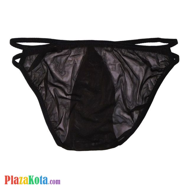 GP007 - Celana Dalam Pria G-String Seksi Hitam Transparan - Photo 2