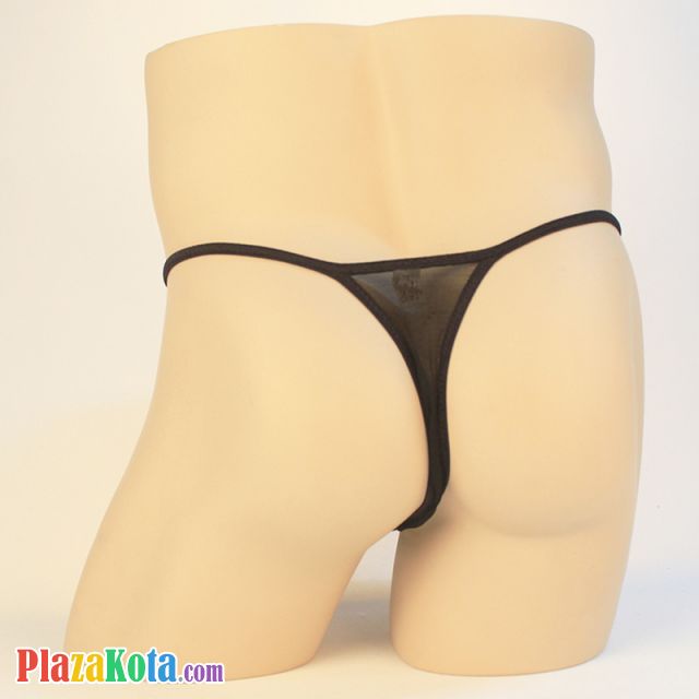 GP028 - Celana Dalam Pria G-String Seksi Hitam Transparan - Photo 2