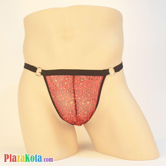 GP039 - Celana Dalam Pria G-String Seksi Macan Tutul Merah - Photo 1