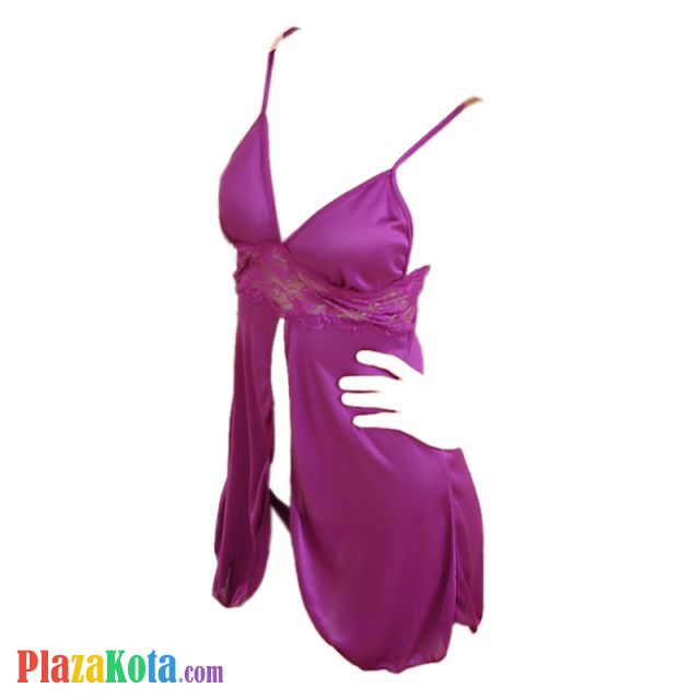 L0104 - Baju Tidur Dinas Malam Wanita Lingerie Babydoll Mini Dress Seksi Ungu - Photo 1