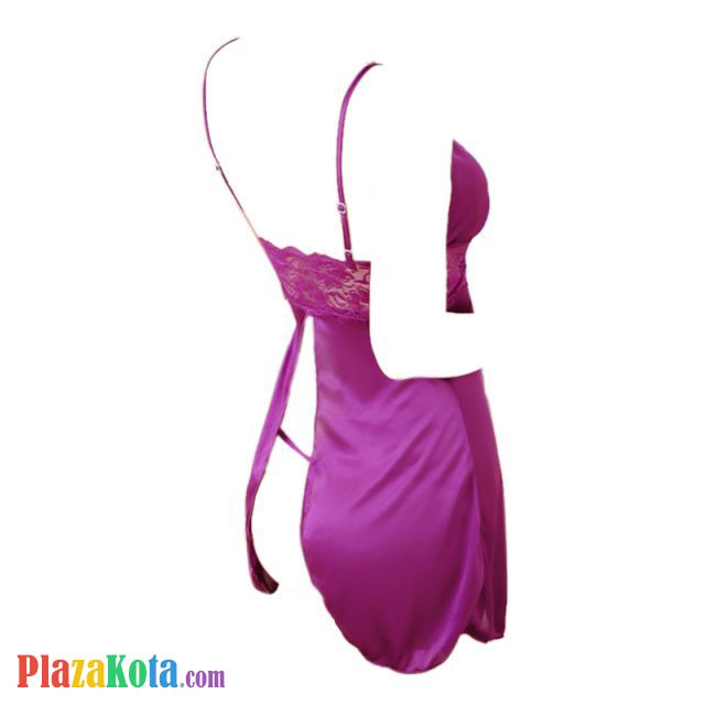 L0104 - Baju Tidur Dinas Malam Wanita Lingerie Babydoll Mini Dress Seksi Ungu - Photo 2