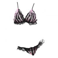 B013 - Pakaian Dalam Wanita Bra Set Bralette Seksi Hitam