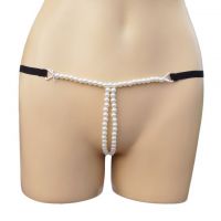 GS163 - Celana Dalam Wanita G-String Mutiara Seksi Dobel Hitam