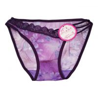 P316 - Celana Dalam Wanita Panties Thong Seksi Ungu Transparan Tali 3