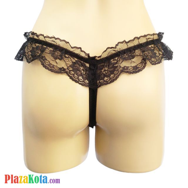 GS202 - Celana Dalam Wanita G-String Mutiara Seksi Crotchless Hitam Transparan Pita - Photo 2 GS202 - Celana Dalam Wanita G-String Mutiara Seksi Crotchless Hitam Transparan Pita - Photo 2