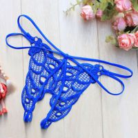 GS211 - Celana Dalam Wanita G-String Seksi Biru Crotchless - 2
