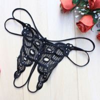GS213 - Celana Dalam Wanita G-String Seksi Hitam Crotchless