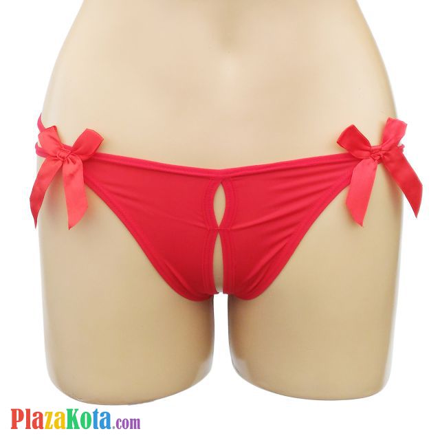 GS224 - Celana Dalam Wanita G-String Seksi Merah Crotchless Pita 3 - Photo 1 GS224 - Celana Dalam Wanita G-String Seksi Merah Crotchless Pita 3 - Photo 1
