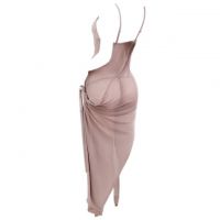 L0216 - Baju Tidur Dinas Malam Wanita Lingerie Long Dress Gaun Panjang Seksi Abu-Abu Transparan - 2