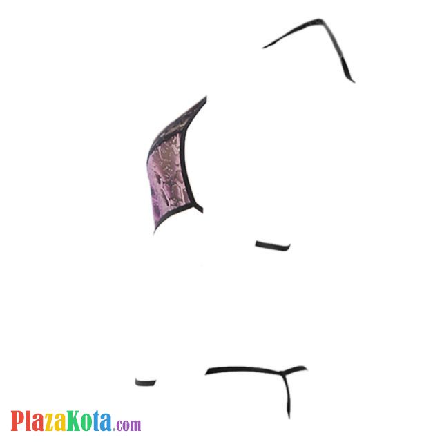 L0219 - Baju Tidur Dinas Malam Wanita Lingerie Teddy Bodysuit Seksi Halter Ungu - Photo 2