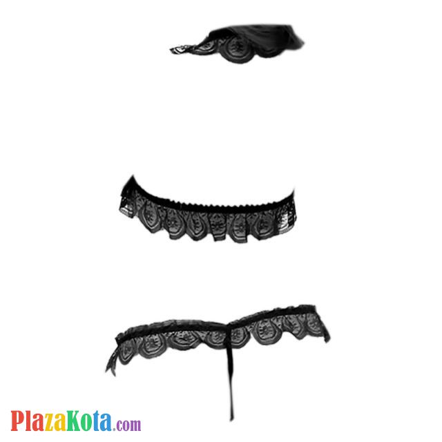 L0220 - Baju Tidur Dinas Malam Wanita Lingerie Teddy Bodysuit Seksi Halter Macan Tutul Coklat Crotchless - Photo 2