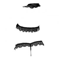 L0220 - Baju Tidur Dinas Malam Wanita Lingerie Teddy Bodysuit Seksi Halter Macan Tutul Coklat Crotchless - 2