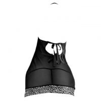 L0221 - Baju Tidur Dinas Malam Wanita Lingerie Bodycon Sheath Dress Seksi Halter Hitam - 2