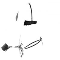 L0993 - Baju Tidur Dinas Malam Wanita Lingerie Teddy Bodysuit Seksi Hitam Transparan Bra Kawat Open Cup Tali Ikat Tangan - 2