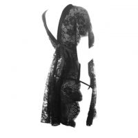 L1044 - Baju Tidur Dinas Malam Wanita Lingerie Babydoll Mini Dress Seksi Hitam Transparan Tali Ikat Samping - 2