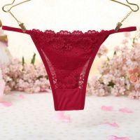 P431 - Celana Dalam Wanita Panties Thong Seksi Merah Depan Transparan