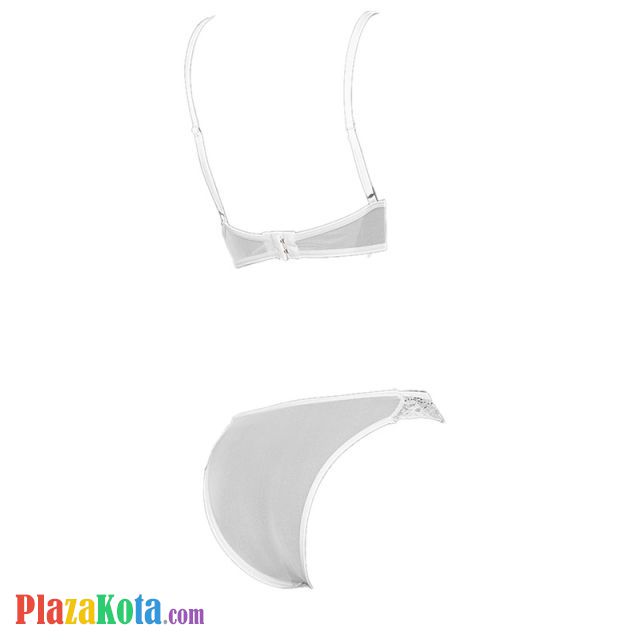 B307 - Pakaian Dalam Wanita Bra Set Kawat Underwire Seksi Putih Transparan - Photo 2