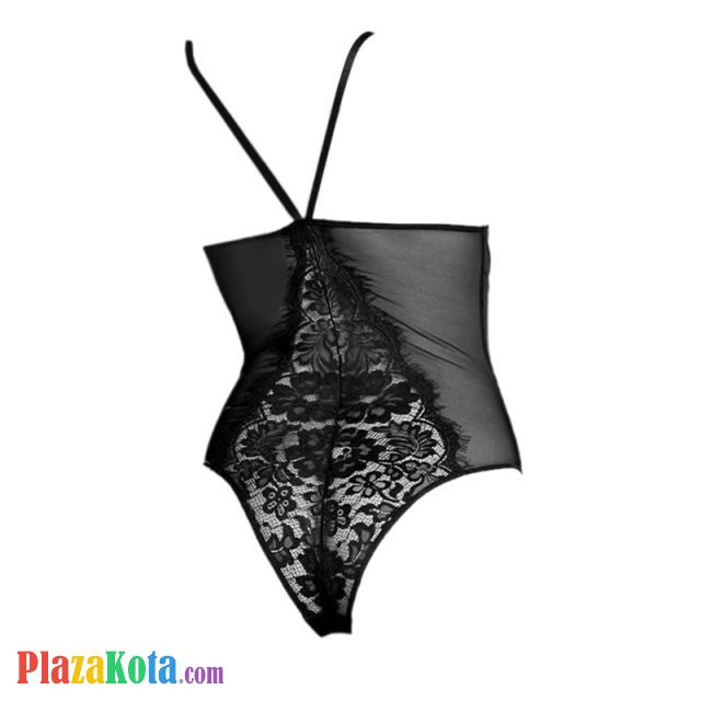 L1151 - Baju Tidur Dinas Malam Wanita Lingerie Teddy Bodysuit Seksi Hitam Transparan - Photo 2