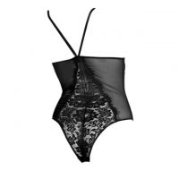 L1151 - Baju Tidur Dinas Malam Wanita Lingerie Teddy Bodysuit Seksi Hitam Transparan - 2