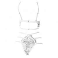 B327 - Pakaian Dalam Wanita Bra Set Bralette Seksi Putih Transparan - 2