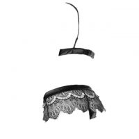 B331 - Pakaian Dalam Wanita Bra Set Bralette Seksi Hitam Transparan Lingkar Karet - 2