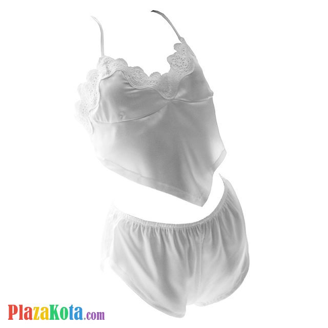 L1207 - Baju Tidur Dinas Malam Wanita Lingerie Babydoll Mini Dress Seksi Tali Silang Chinese Dudou Putih Celana Panties - Photo 1