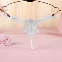 GS316 - Celana Dalam Wanita G-String Mutiara Seksi T-Back Bunga Putih