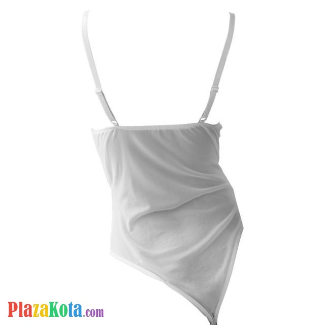 L1231 - Baju Tidur Dinas Malam Wanita Lingerie Teddy Bodysuit Seksi Putih Transparan - Photo 2