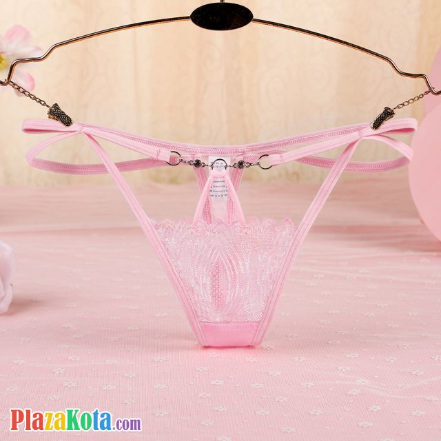GS341 - Celana Dalam Wanita G-String Seksi Tali 2 Pink - Photo 1