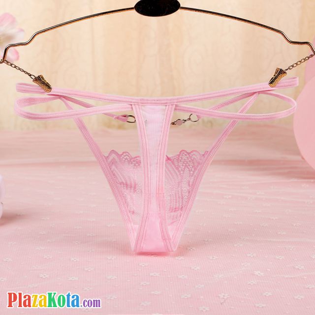 GS341 - Celana Dalam Wanita G-String Seksi Tali 2 Pink - Photo 2