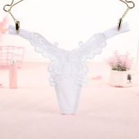 GS352 - Celana Dalam Wanita G-String Seksi Kupu-Kupu Tali 2 Putih