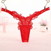 GS353 - Celana Dalam Wanita G-String Seksi Kupu-Kupu Tali 2 Merah