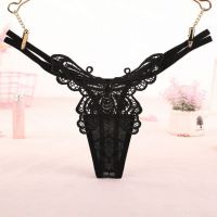 GS355 - Celana Dalam Wanita G-String Seksi Kupu-Kupu Tali 2 Hitam