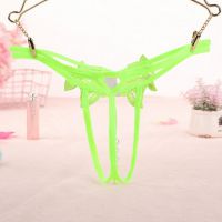 GS359 - Celana Dalam Wanita G-String Mutiara Seksi Crotchless Tali 2 Hijau - 2