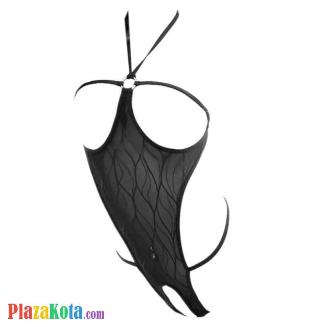 L1241 - Baju Tidur Dinas Malam Wanita Lingerie Teddy Bodysuit Seksi Halter Hitam Transparan Open Cup Crotchless - Photo 1 L1241 - Baju Tidur Dinas Malam Wanita Lingerie Teddy Bodysuit Seksi Halter Hitam Transparan Open Cup Crotchless - Photo 1