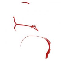 L1274 - Baju Tidur Dinas Malam Wanita Lingerie Teddy Bodysuit Seksi Halter Merah Transparan Open Cup Crotchless - 2