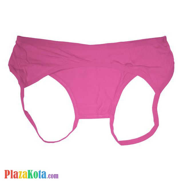 P606 - Celana Dalam Wanita Panties Hipster Seksi Magenta Crotchless Terbuka Belakang - Photo 2