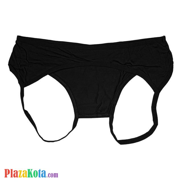 P610 - Celana Dalam Wanita Panties Hipster Seksi Hitam Crotchless Terbuka Belakang - Photo 2