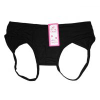 P610 - Celana Dalam Wanita Panties Hipster Seksi Hitam Crotchless Terbuka Belakang