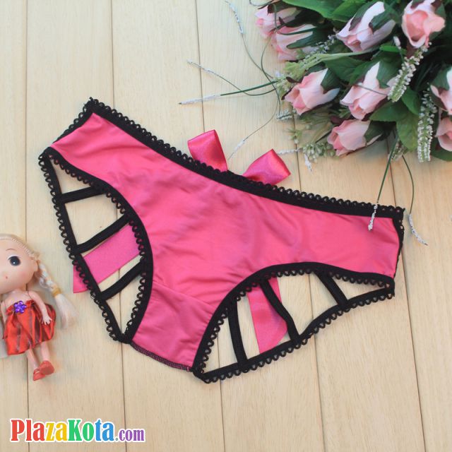 P617 - Celana Dalam Wanita Panties Hipster Seksi Magenta Pita Terbuka Belakang - Photo 2