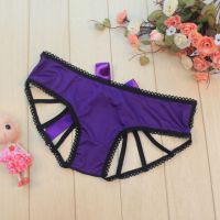 P618 - Celana Dalam Wanita Panties Hipster Seksi Ungu Pita Terbuka Belakang - 2