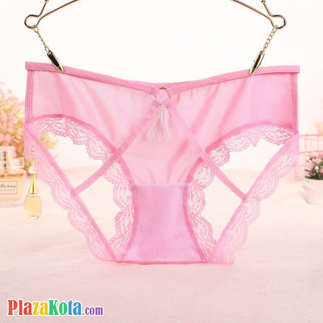 P623 - Celana Dalam Wanita Panties Hipster Seksi Pink Transparan Renda Terbuka Belakang - Photo 1 P623 - Celana Dalam Wanita Panties Hipster Seksi Pink Transparan Renda Terbuka Belakang - Photo 1